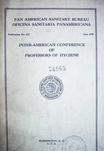 Inter-american conference of professors of hygiene