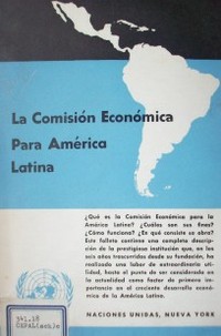 La Comisión Económica para América Latina