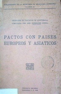 Pactos con países europeos y asiáticos