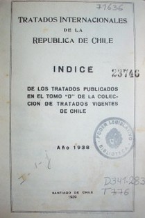 Tratados internacionales de la República de Chile