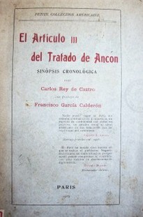 El artículo III del Tratado de Ancón : sinópsis cronológica