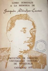 Libro homenaje a la memoria de Joaquín Sánchez - Covisa