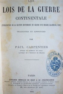 Les Lois de la Guerre continentale