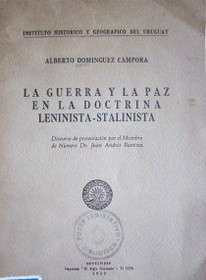 La guerra y la paz en la doctrina Leninista-Stalinista