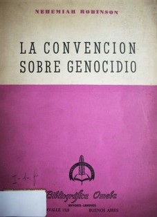 La convención sobre genocidio