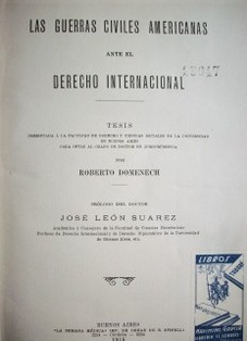 Las guerras civiles americanas ante el Derecho Internacional