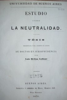 Estudio sobre la neutralidad