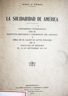 La solidaridad de América