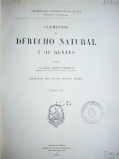 Elementos de Derecho Natural y de Gentes