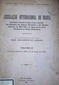 Legislacao internacional do Brasil
