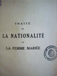 Traité de la nacionalité de la femme mariée