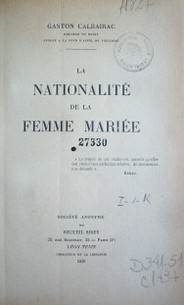 Traité de la nationalité de la femme mariée