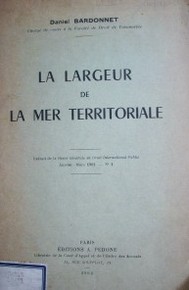 La largeur de la mer territoriale