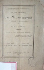 Las nacionalidades : su origen y desarrollo