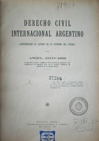 Derecho internacional civil argentino