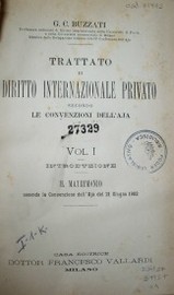 Trattato di diritto internazionale privato secondo le convenzioni dell'aja