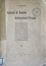 Apuntes de derecho internacional privado