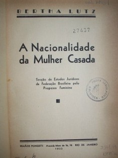 A Nacionalidade da Mulher Casada