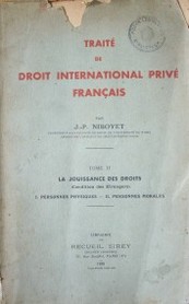 Traité de droit international privé français