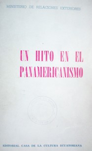 Un hito en el Panamericanismo : violación del artículo 19 de la carta de la OEA