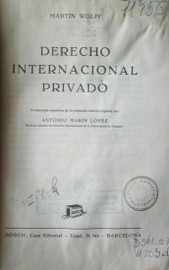 Derecho internacional privado