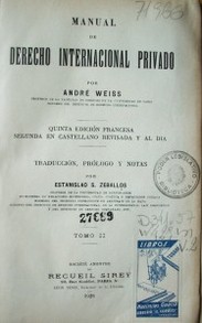 Manual de derecho internacional privado