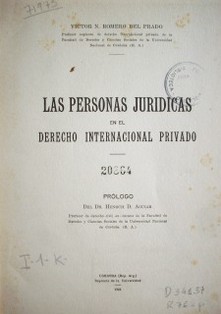 Las personas jurídicas en el Derecho Internacional Privado