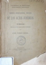 Derecho Internacional Privado de los actos jurídicos