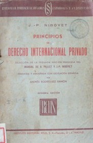 Principios de derecho internacional privado