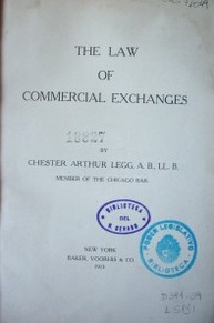 The law of commercial exchanges