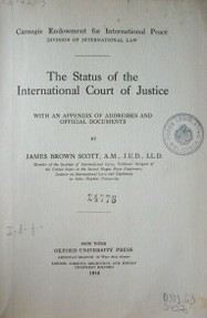The status of International Court of Justice