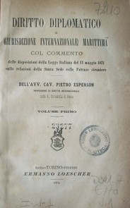 Diritto diplomatico e giurisdizione internazionale marittima