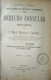 Derecho Consular Español