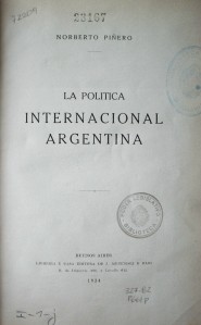 La política internacional argentina