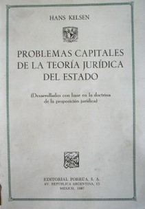 Problemas capitales de la teoría jurídica del Estado