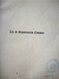 Ley de organización consular