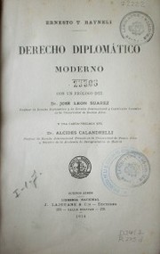 El derecho diplomático moderno