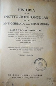 Historia de la Institución consular en la Antigüedad y en la Edad Media