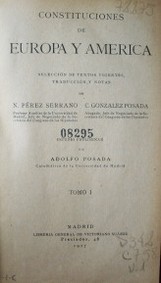 Constituciones de Europa y América : selección de textos vigentes : [1927]