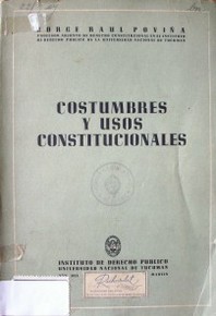 Costumbres y usos constitucionales