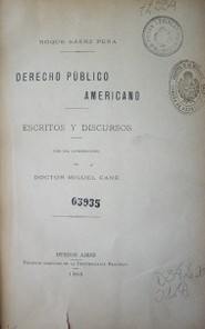 Derecho público americano : escritos y discursos