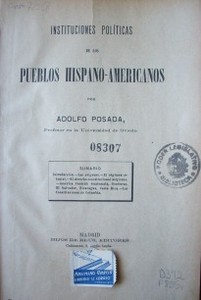 Instituciones políticas de los pueblos hispanoamericanos