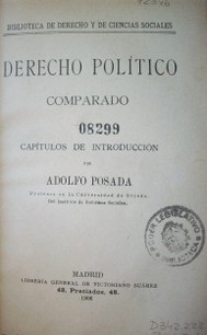 Derecho político comparado : capítulos de introducción
