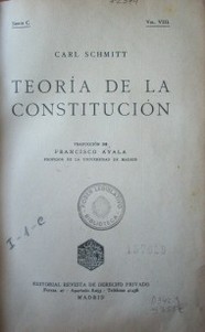 Teoría de la Constitución