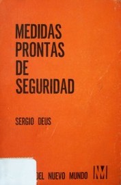 Medidas prontas de Seguridad : análisis del régimen constitucional