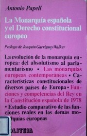 La monarquía española y el Derecho constitucional europeo