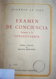 Examen de conciencia frente a la Constituyente