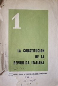 La Constitución de la República Italiana