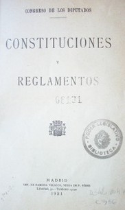 Constituciones y reglamentos