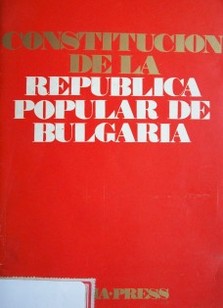 Constitución de la República Popular de Bulgaria